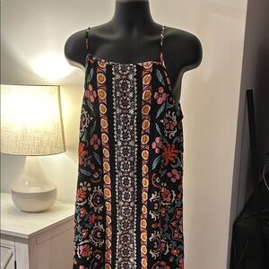 1. State Black and Pink Floral Maxi Dress
